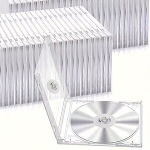 Memorex Slim Clear CD Jewel Cases for Media Storage 50 count